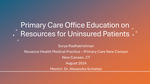 Primary Care Office Education on Resources for Uninsured Patients