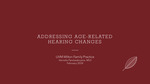 Addressing Age-Related Hearing Changes