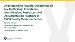Understanding Provider Awareness of Sex Trafficking: Prevalence, Identification, Resources, and Documentation Practices at CVPH Family Medicine Center by Caroline L. Johnston