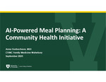 AI-Powered Meal Planning: A Community Health Initiative